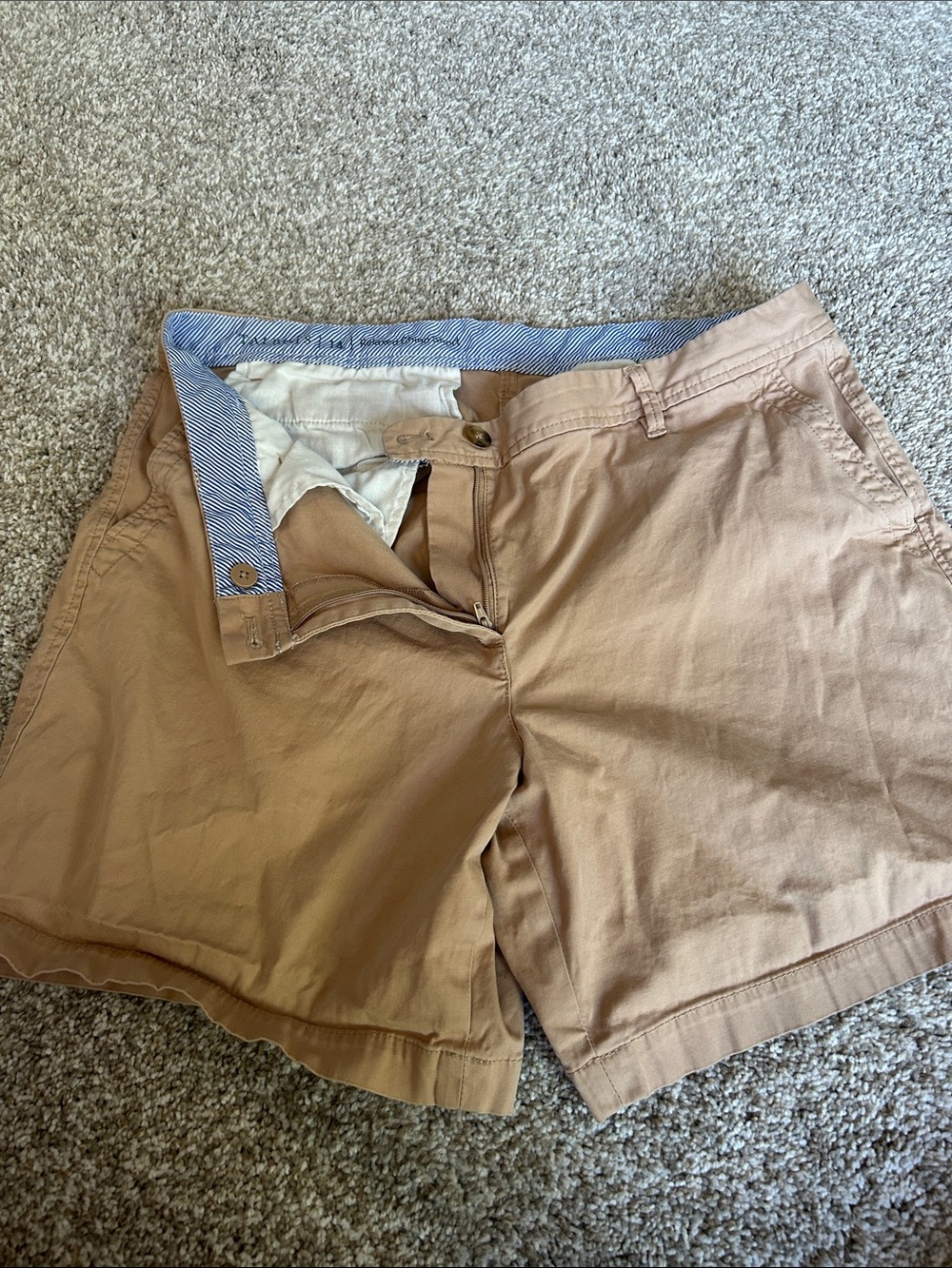 Talbots Tan Relaxed Chino Short 14